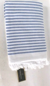 1 Count Croscill Coastal Stripe Bath Towel 100% Cotton Machine Washable - Picture 1 of 1
