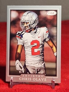 2022 Sage Artistry Grey Chris Olave Rookie #39 Ohio State, New Orleans Saints