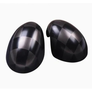 Night Checkered Side Mirror Cover Manual Fold For MINI Cooper R55 R56 R57 R60 - Bild 1 von 9