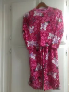 Frosty The Snowman kuscheliges, weiches Fleece Damen XS rosa 2-teiliges Pyjama-Set, NEU ohne Etikett - Bild 1 von 5