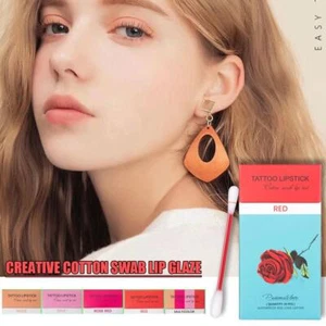 20 New Cotton Swab Disposable Lip Stain Tattoo Lipstick 9CD4 - Picture 1 of 29