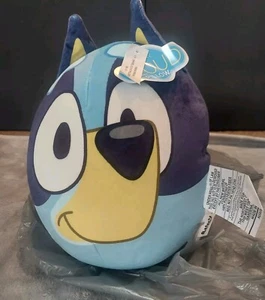 Bluey Dog Travel Cloud Pillow Round Kids Soft Plush Happy Bluey BBC 11" New - Picture 1 of 2