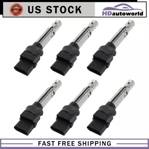 6 Ignition Coil Fits Audi Q7 2009-2010 V6 3.6L GAS & Volkswagen Passat 12-2018 - Picture 1 of 7