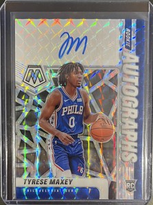 2020-21 Panini Mosaic Basketball Tyrese Maxey SIXERS #RA-TYM Autographs RC