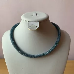 Brand New Swarovski Stardust Light Blue Choker / Double Bracelet - Picture 1 of 6