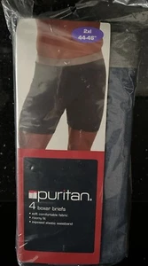 Puritan Vintage 4 Pack Solid Heather Mens Men 2XL 44 - 46 Boxer Briefs (Sealed) - Picture 1 of 6