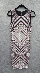 WHBM Reversible Sheath Dress Womens Small Multicolor Paisley - Black Midi NWT - Imagen 1 de 19
