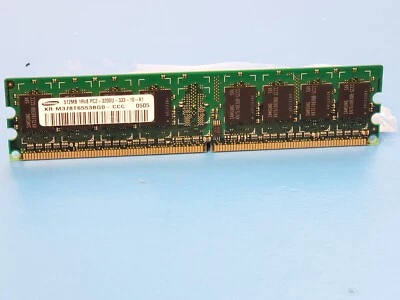 Samsung KR M378T6553BG0-CCC DDR2-400 512MB 1Rx8 PC2-3200U-333-10-A1 CL3 Memory - Image 1 of 2