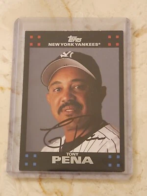 2007 Topps New York Yankees #NYY28 Tony Pena Autographed signed - Image 1 of 2