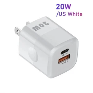 20W Power Adapter USB Type-C Fast Wall Charger PD plug For iPhone 14 13 12 11 Xs - Picture 1 of 14