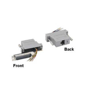 KNTK Modular DB25 Male to RJ45 Female Adapter for Serial to Network Cat5e Cat6 - Picture 1 of 1