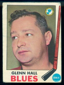 1969-70 OPC O PEE CHEE HOCKEY #12 GLENN HALL VG ST LOUIS BLUES BLACK HAWKS Card