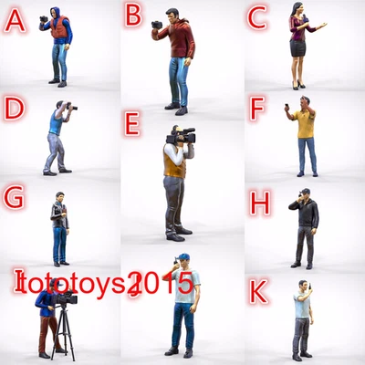 1/64 1/43 1/24 1/18 репортер интервью фотограф сцены миниатюры фигурка кукла - Изображение 1 из 4