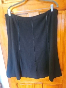 Dana Buckman Women's Black Rayon Blend Skirt Stretchable Size XL NWOT - Picture 1 of 6