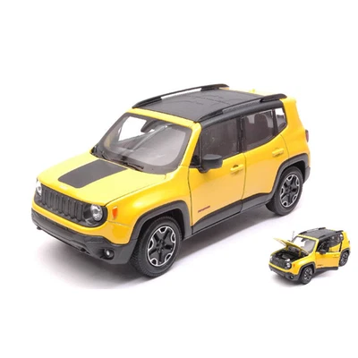 JEEP RENEGADE TRAILHAWL 2014 YELLOW 1:24-27 Welly Auto Stradali Modellino Nuovo - Immagine 1 di 3