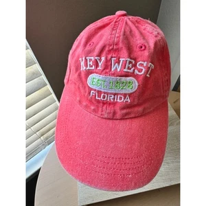Key West Florida Embroidered Baseball Cap – Coral Red - Picture 1 of 7