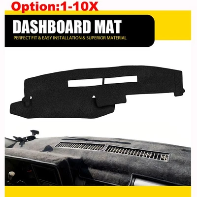 Black Mat Dash Cover for Chevrolet K1500 K2500 K3500 1988-1994 Dashboard Pad US - Image 1 of 4