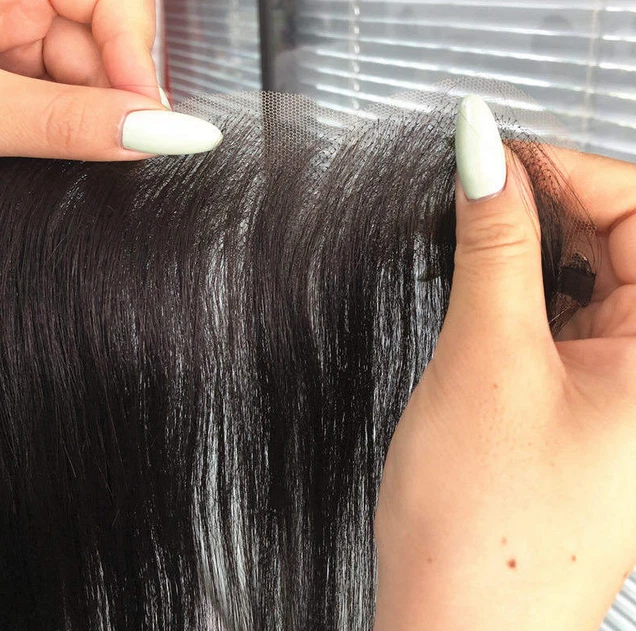 Toppers frontales de encaje pre-arrancado HD de 13x2" 100 % cierre de encaje para cabello humano Foto 1 de 4