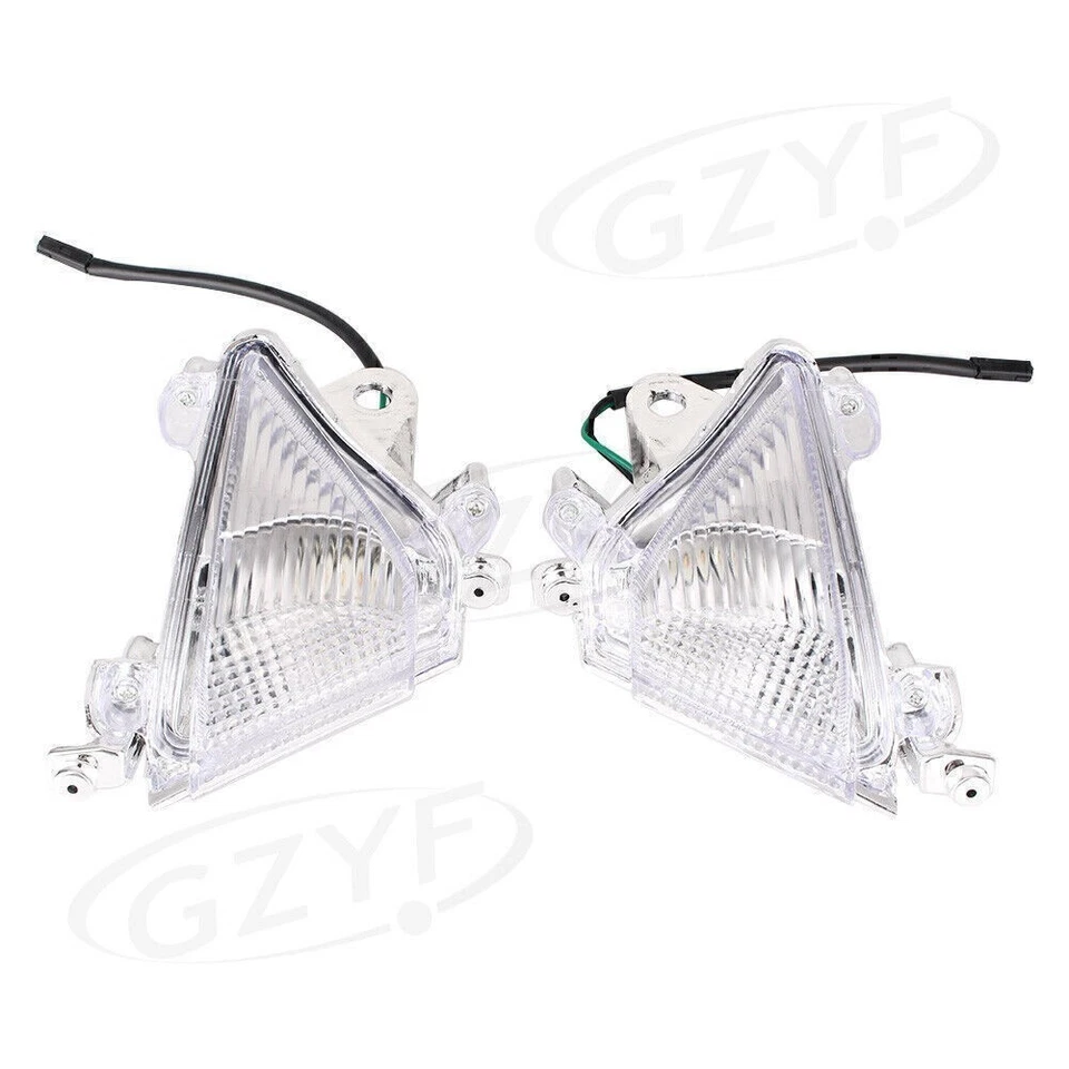 2x Cubierta de lente de señales de giro delanteras transparentes para Kawasaki Ninja ZX10R 2004-2005 Foto 1 de 4