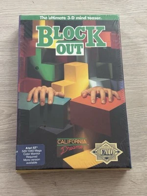 NEW RARE Blockout by California Dreams for Atari ST Vintage - SEALED - Image 1 of 4