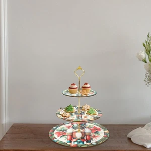 Christmas Cupcake Stand Elegant Fruit Display Plate - Picture 1 of 6