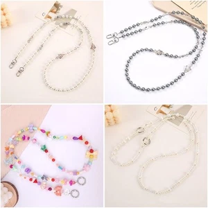 Anti-lost Crossbody Bag Chain Beaded Pearl Strap Shoulder Strap Mobile Phone - Photo 1 sur 10