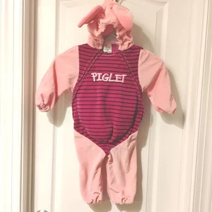 Vintage Disney Store Plush Piglet Costume Baby 6/12 Months Halloween - Picture 1 of 11