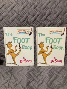 Vtg Two THE FOOT BOOK DR SEUSS 1968/1993 Promo Edition Letter Barbara Gregory - Picture 1 of 24