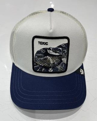Sombrero de camionero Goorin Bros Toxic Snake blanco/azul - Nuevo con etiqueta - Colección otoño 25 Foto 1 de 4