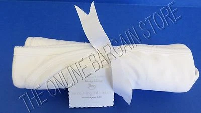 Manta de recepción Pottery Barn Kids bebé guardería de Kissy Kissy Prima algodón WHT Foto 1 de 2