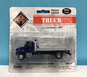 Boley #4112-26 Purple Cab w/Chrome Flatbed Tow Truck w/Lights - Picture 1 of 6