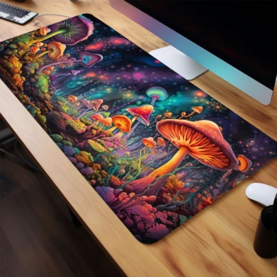 Mushroom Large Gaming Mouse Pad E-Sports Office Keyboard Pad Non-Slip - Image 1 of 4