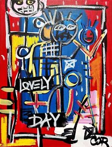 CORBELLIC NEO EXPRESSIONISM 14X11 LOVELY DAY MAD MAX POP MODERN ART CANVAS HOME
