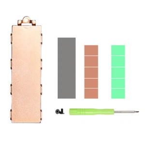 Copper SSD Radiator Laptop Desktop SSD Heat Sink 0.8mm/1mm/2mm for M.2 2280 SSD - Afbeelding 1 van 15
