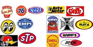 Retro 15 Pcs Sticker set, camper, hotrod, vintage, vw, pvw, T4, T5 - Picture 1 of 1