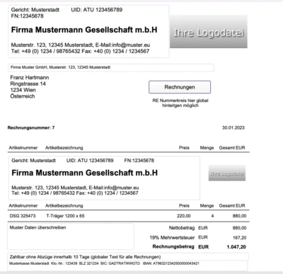 KRIBUS DATA SOLUTIONS Programma di fatturazione scrittura fattura software di fatturazione semplice inserimento minimalista