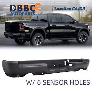 For 2019-2023 Dodge Ram 1500 Rear Bumper Assembly w/ Dual Exhaust w/6 Park Holes - Picture 1 of 8
