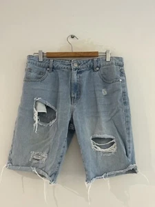 Men’s Distressed Denim Shorts Size 33 Jay Jays Straight Light Denim - Bild 1 von 9
