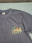 Egypt Pyramids T Shirt Size L Embroidered Made In Egypt 100% Egyptian Cotton