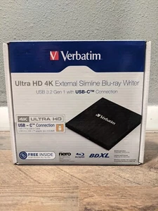 Verbatim Ultra HD 4K Graveur externe Slimline Blu-ray/DVD UHD 4K modèle 43888 - Photo 1/7