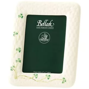 Belleek Shamrock 5" by 7" Photo Frame, China - Picture 1 of 1