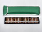 Vintage Birchwood Abacus 23 Rows 115 Beads Japanese Soroban With Case