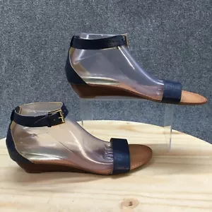 Sandales Tommy Hilfiger femme 9,5 Molina 2 sangle de cheville bleue faux cuir décontractées - Photo 1/16