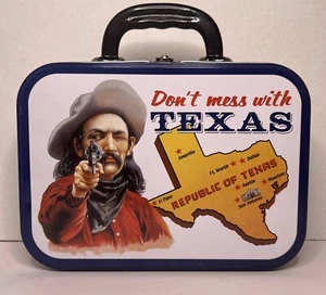 Don’t Mess With Texas Vintage Metal Lunch Box Tin 2000 - Picture 1 of 8