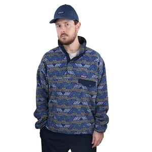 Patagonia Aztec Cliffside Synchilla Snap-T Fleece Pullover Jacket Mens Large Vtg - Picture 1 of 8