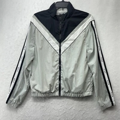 Chaqueta Victoria's Secret Rosa Mujer S Gris Negro Cortavientos Cremallera Completa Cuello Simulado Foto 1 de 4