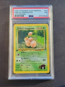 JUEGO DE HÉROES DE GIMNASIO ERIKA'S EXEGGCUTE 43/132 PSA 7 - CASI NUEVO - Imagen 1 de 2