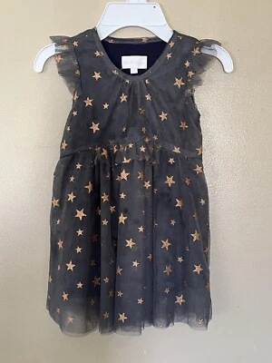 3T, BCBGirls Vestido Manga Corta Encaje Gris con Estrellas Doradas (Cómodo y Bonito) Foto 1 de 4