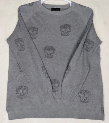 Suéter Absolutely Creative Worldwide para mujer 2X más calaveras elástico metálico Foto 1 de 4