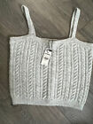 NWT - Express cable knit Cropped camisole sweater Tank Gray size Small
